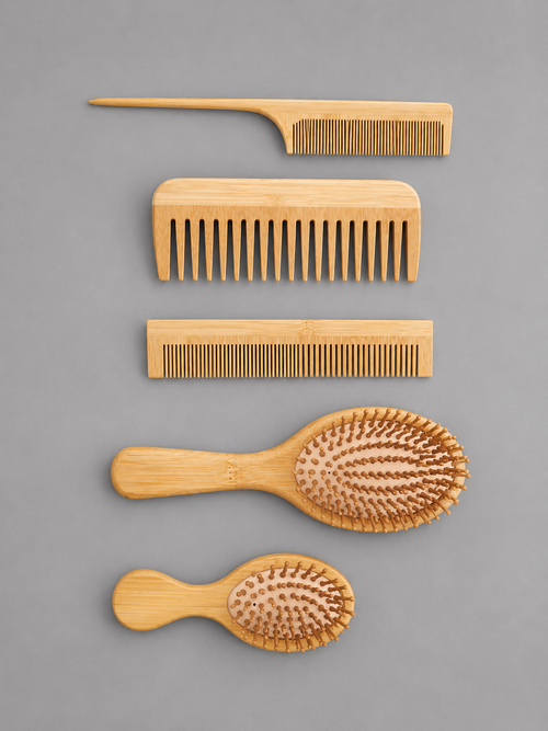 5 Piece Bamboo Hair Brush set
