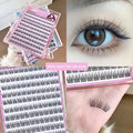 Gege Bear No-Glue False Eyelashes - Easy 3-Step Application, Natural Look, Perfect for Beginners with Sunflower Desig
